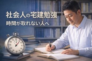 宅建の勉強時間は社会人だと何時間必要?現実的な目安と進め方のアイキャッチ画像