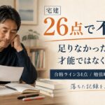 宅建に落ちた|26点で不合格。落ちるのは分かっていたのアイキャッチ画像